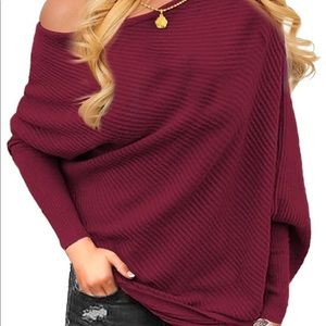 Off Shoulder Knit Shirt